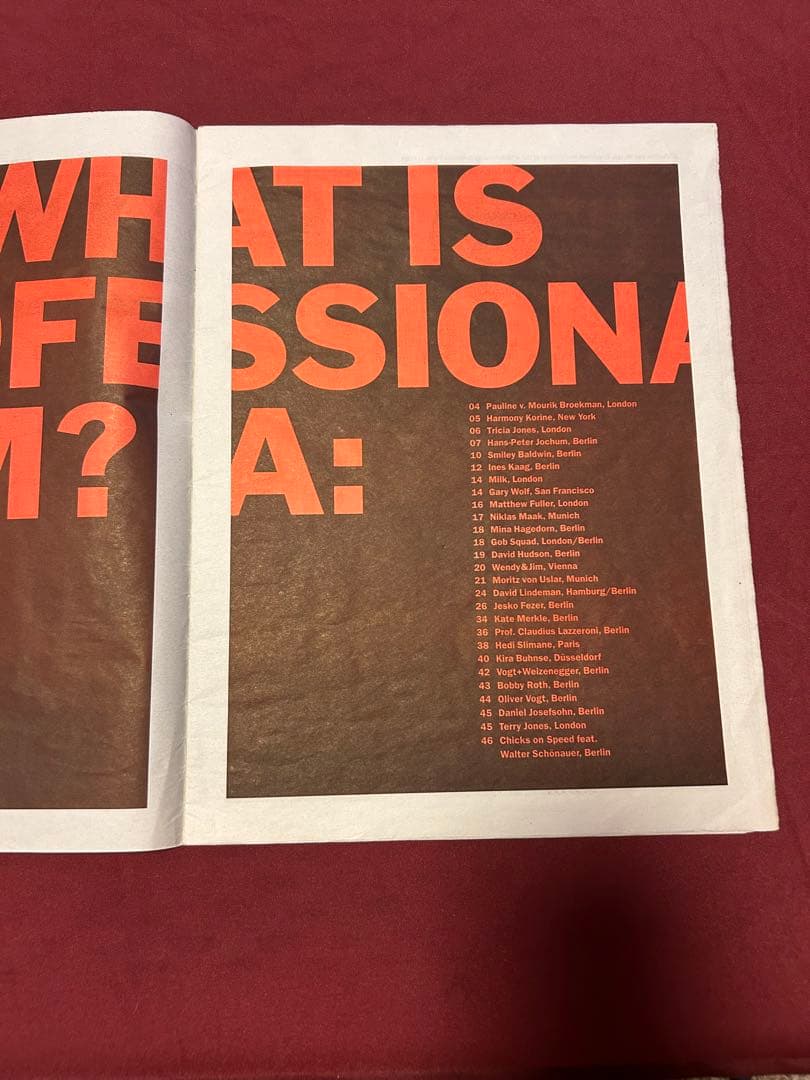 その他 032c 1st Issue \"Professionalism\"