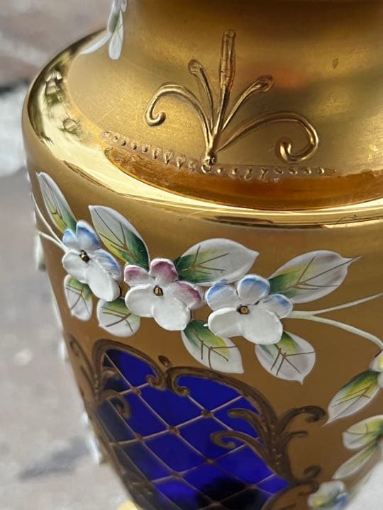 ボヘミアングラス エーゲルマン 「ハイエナメル」花瓶