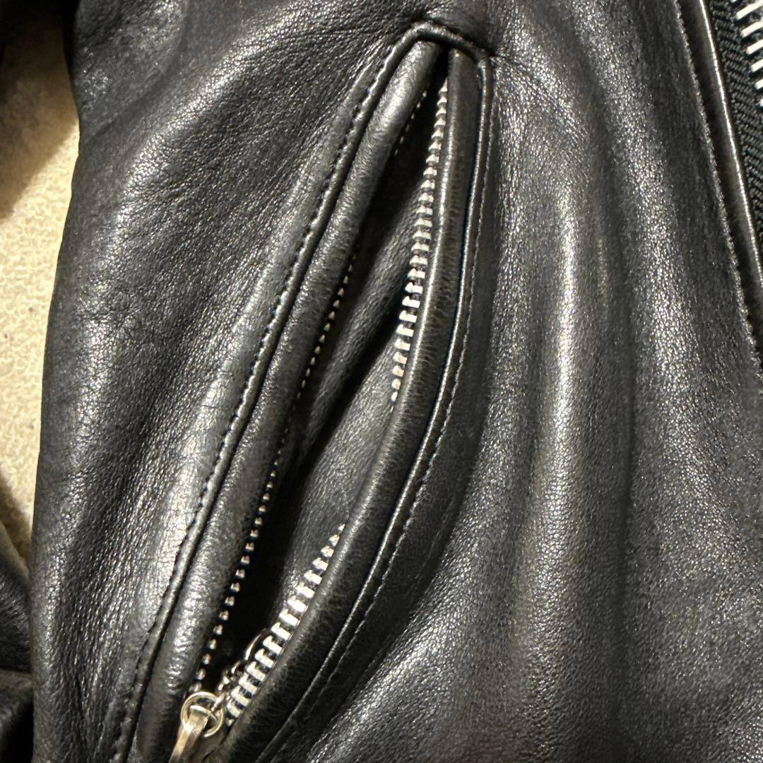Schott セミダブルレザーライダースジャケット M