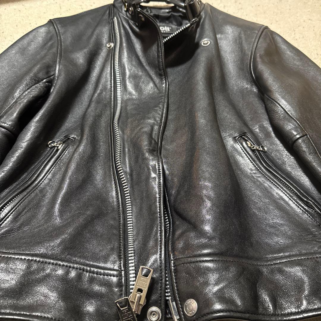 Schott セミダブルレザーライダースジャケット M