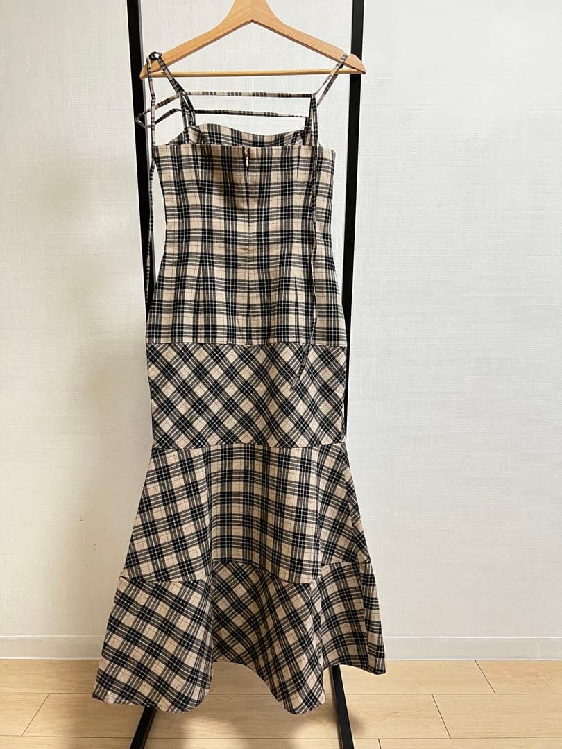 ANDMARY Cecily check long dress アンドマリー