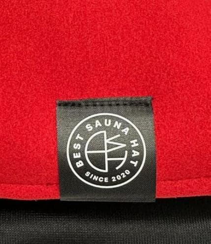 best sauna hat 刺繍入り! レッド Lサイズ