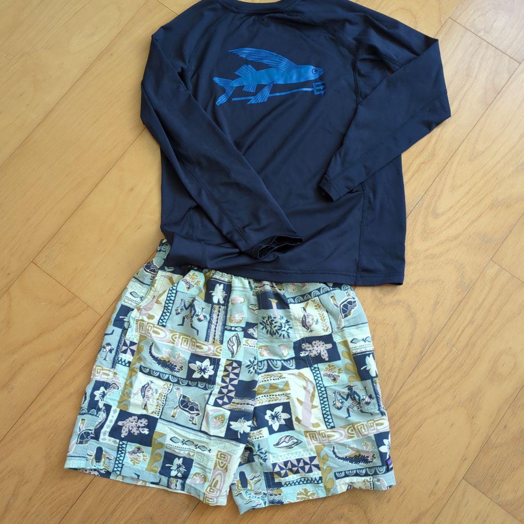 パタゴニア　キッズ　スイムウェア　ラッシュガード　スイムパンツセット