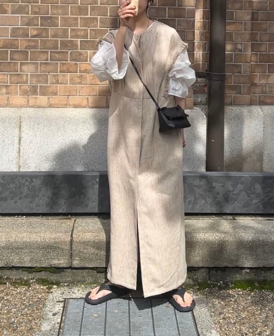 lawgy 、tweed fringe vest op