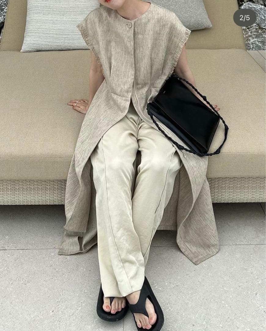 lawgy 、tweed fringe vest op