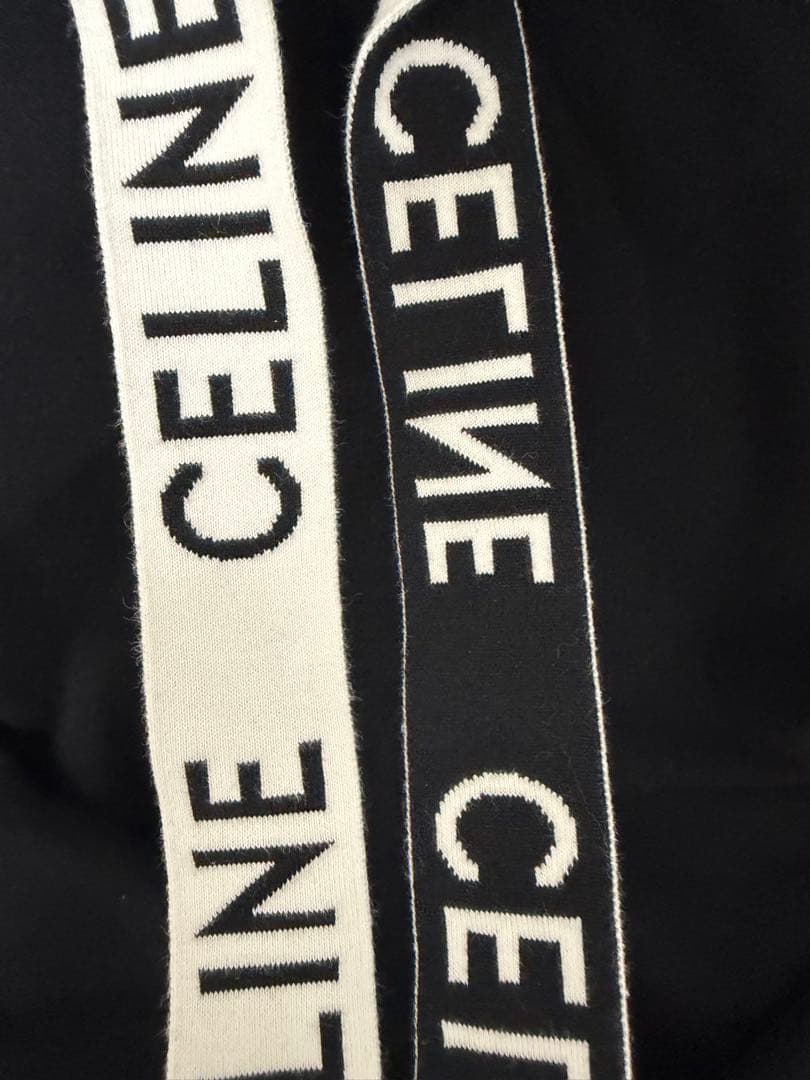 【美品】CELINE ルーズ フーディー / コットンフリース　ブラック