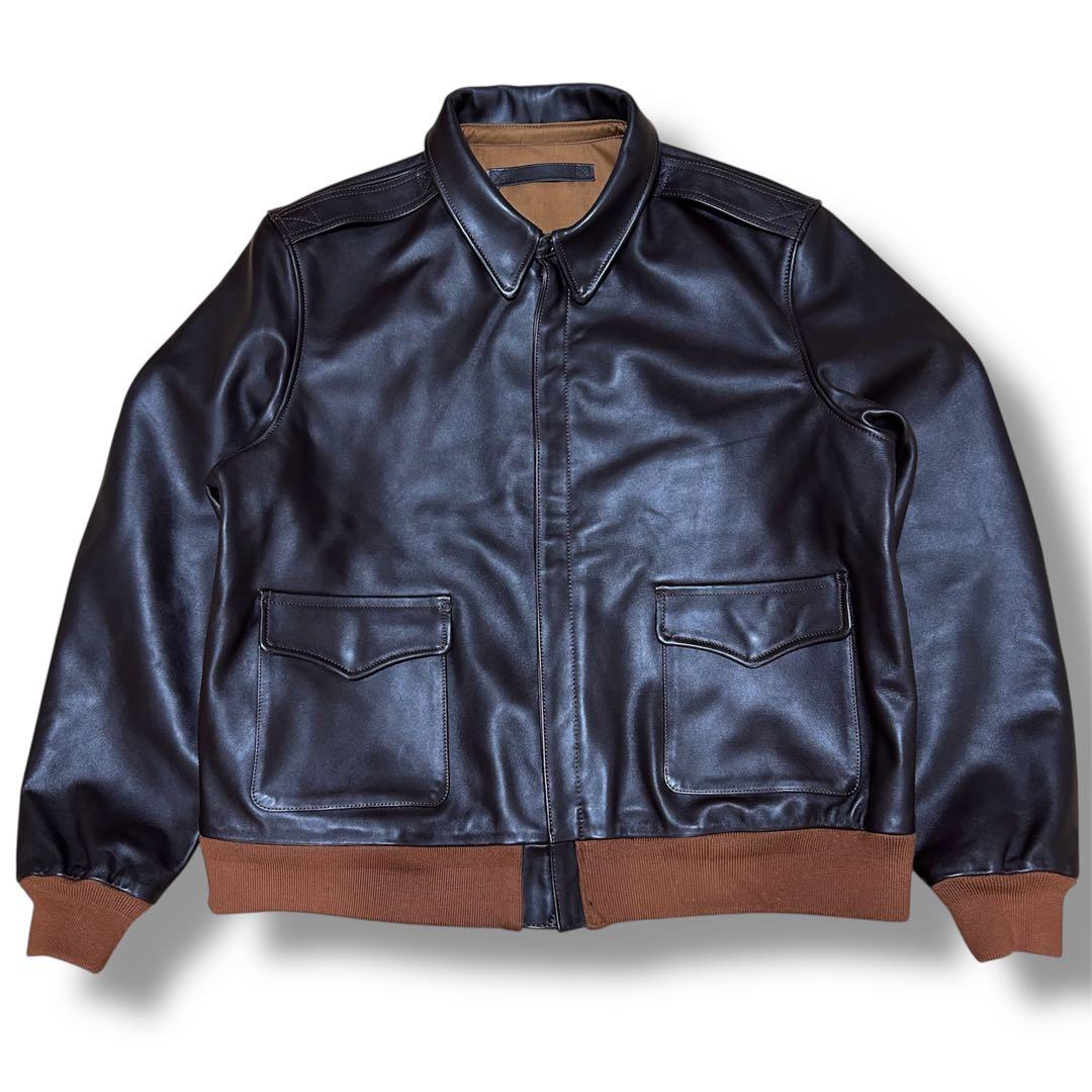 極美品 A-2 FLIGHT JACKET レザー 牛革 フライトジャケット