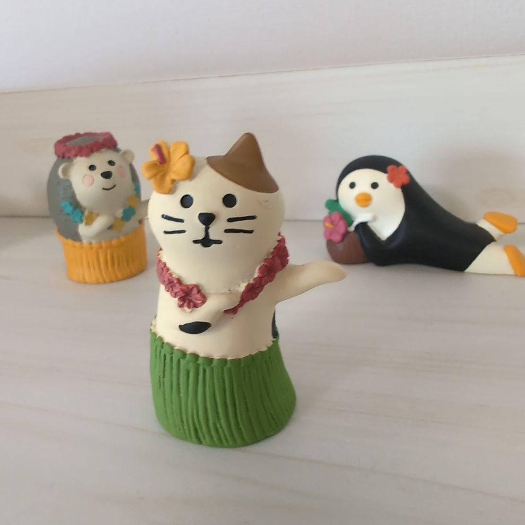 コンコンブル　フラダンスねこ　はりねずみ　椰子ジュースペンギン　夏　廃盤品　レア