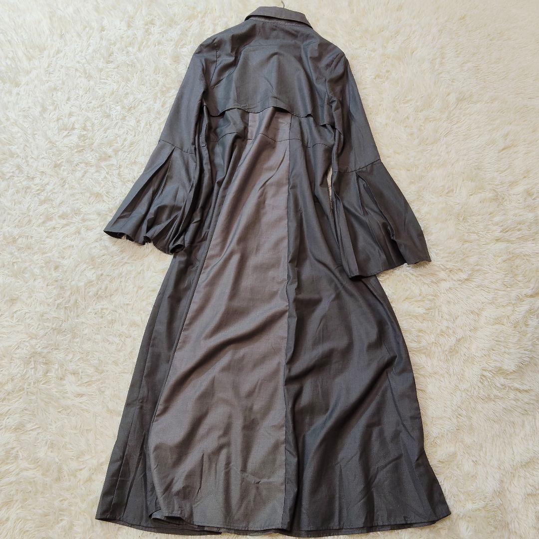 新品未使用 ハレ HARE ネクタイワンピース F グレー ロング モード