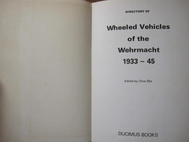 Wheeled Vehicles of the Wehrmacht　装輪装甲車