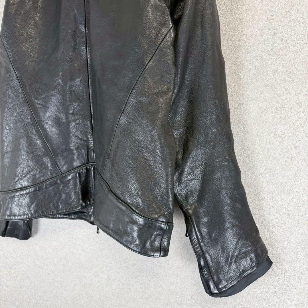 希少 美品 CIVILIZED シワ シボ 変形 ハイネック ダブルジップ