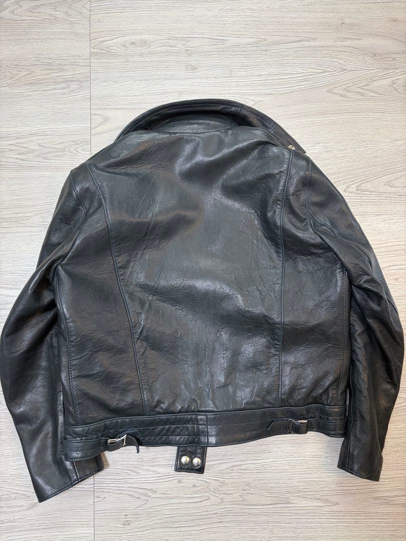 38 ルイスレザー 441T サイクロン ダークグリーン シープ ベージュテープ