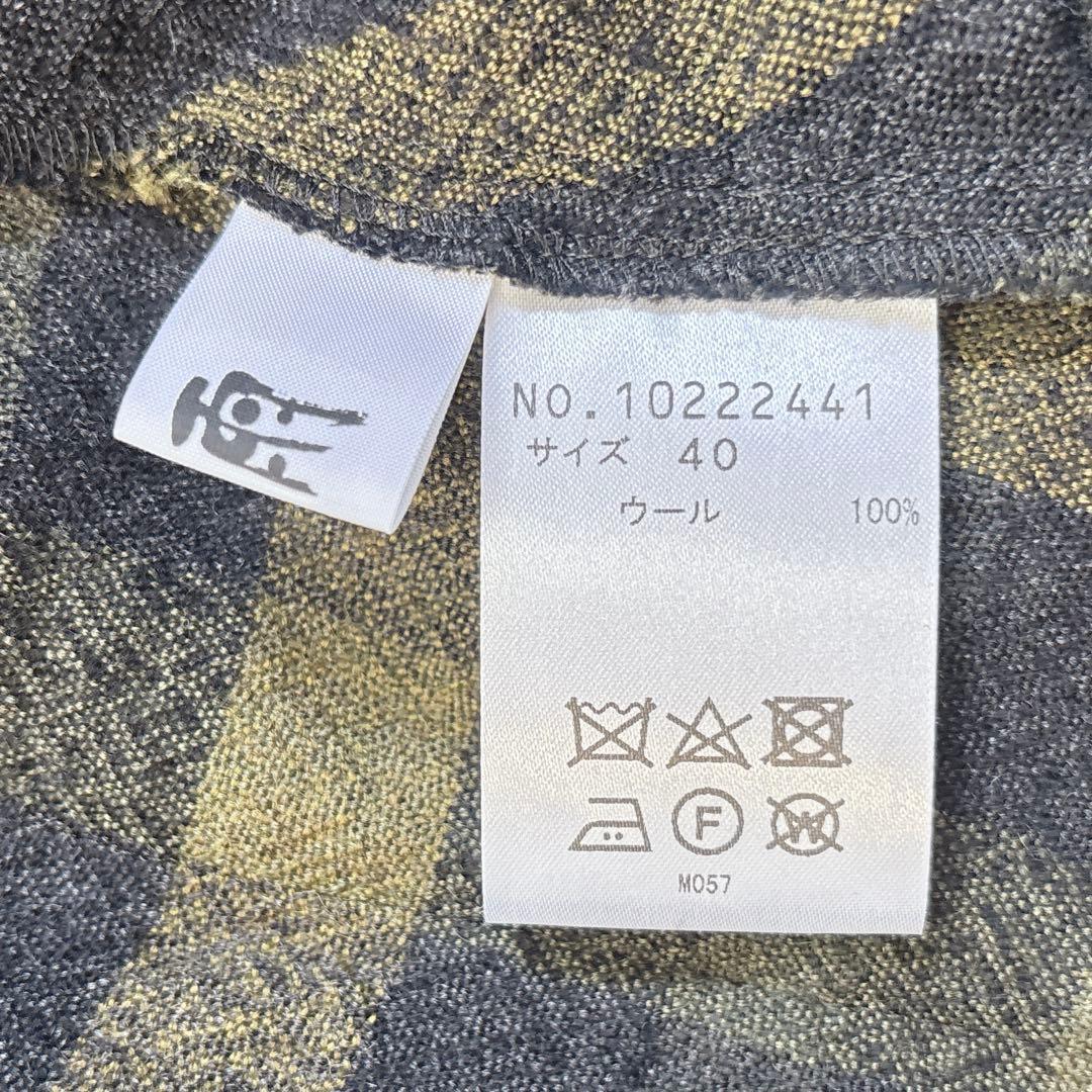 美品✨️慈雨 ジウ センソユニコ ベスト チェック柄 アシンメトリー 変形 40