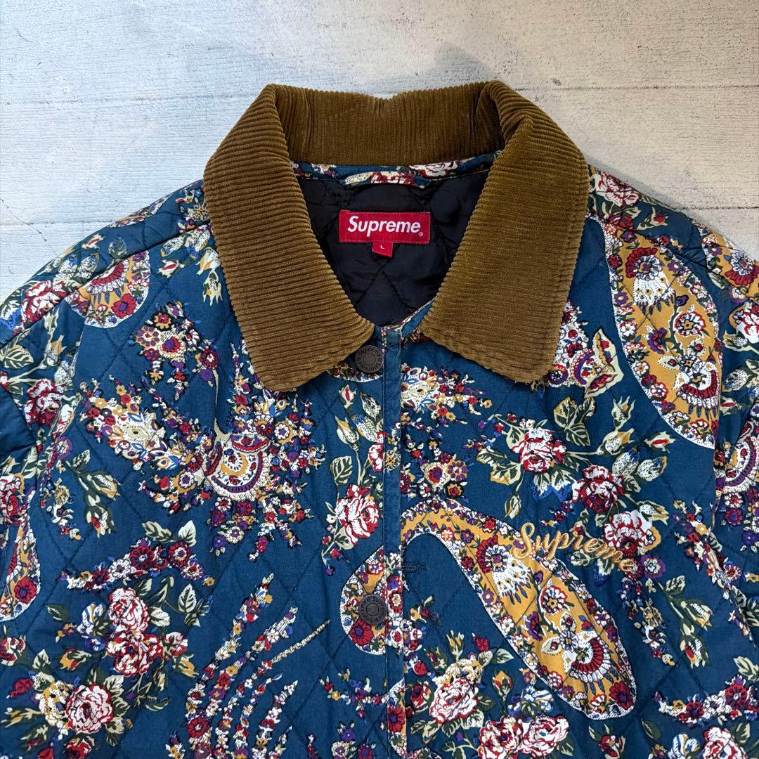 ジャケット・アウター supreme QUILTED PAISLEY JACKET L