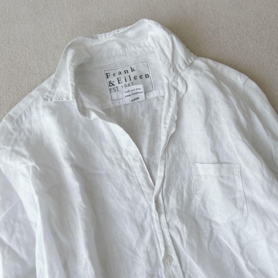 美品✨フランクアンドアイリーン Eileen スキッパーシャツ リネン100%