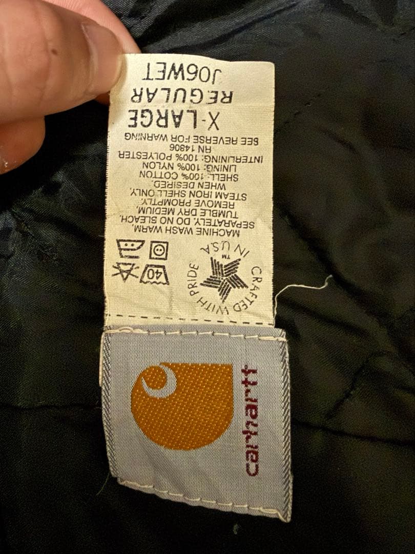 ゼ*ゴ様 Carhartt フード付き　ダッグジャケット　古着　年代物　ビンテー