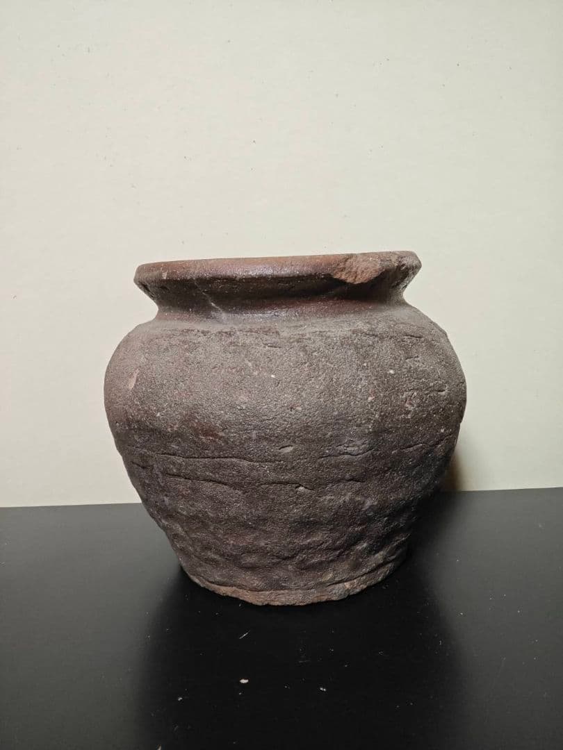 古常滑壺　室町時代　六古窯　古美術　花呼ぶ器　ヨリコ造り