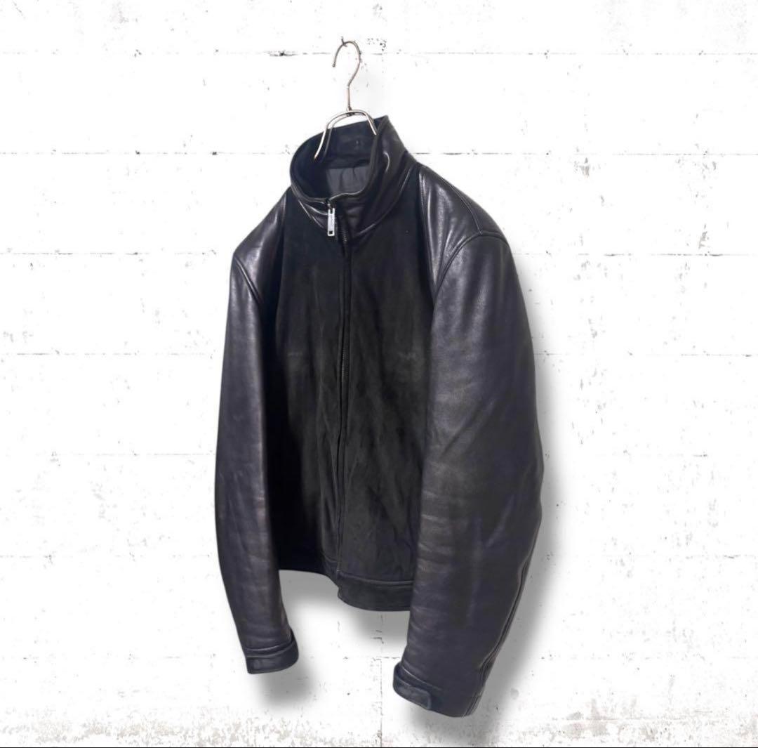 イタリア製　Ermenegildo Zegna 最高級　レザージャケット　L