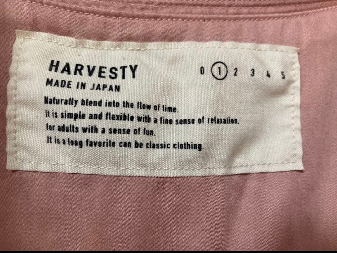 HARVESTY ハーベスティ アトリエローブ ワンピースピンク サイズ1