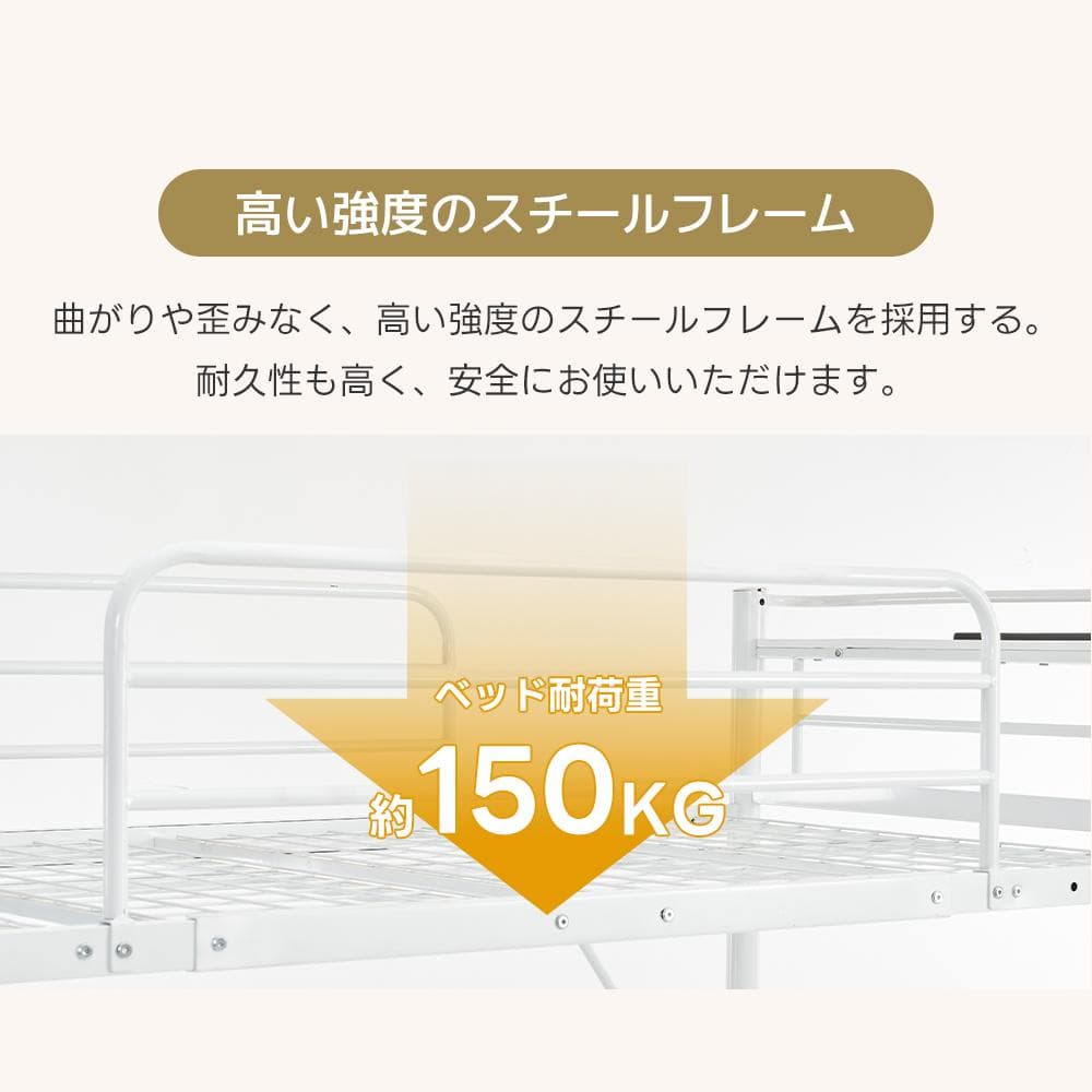 激安！コンセント付きロフトベッド（S）オシャレ　コンパクト　BLACK
