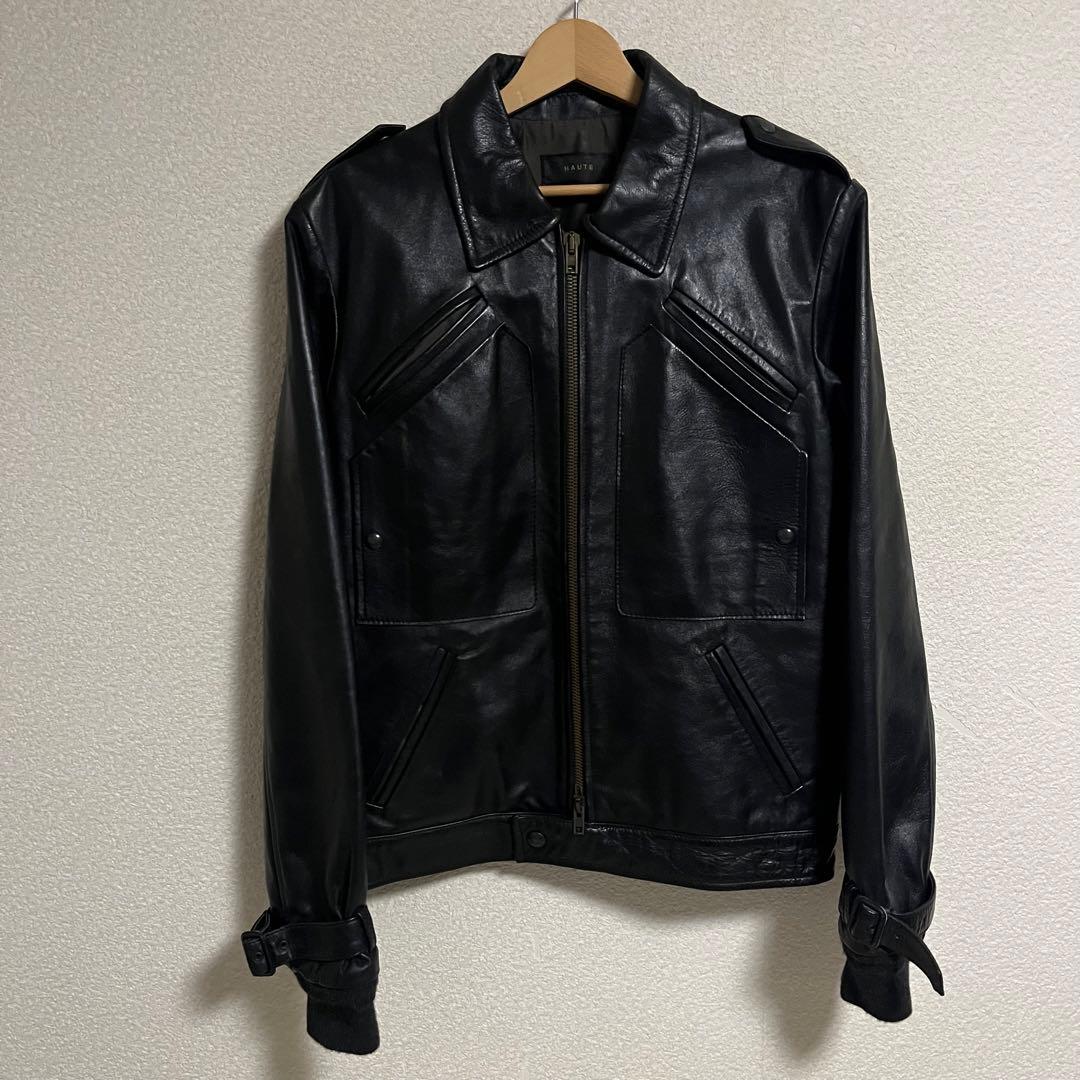 イタリア製 HAUTE オート 馬革 レザージャケット 50