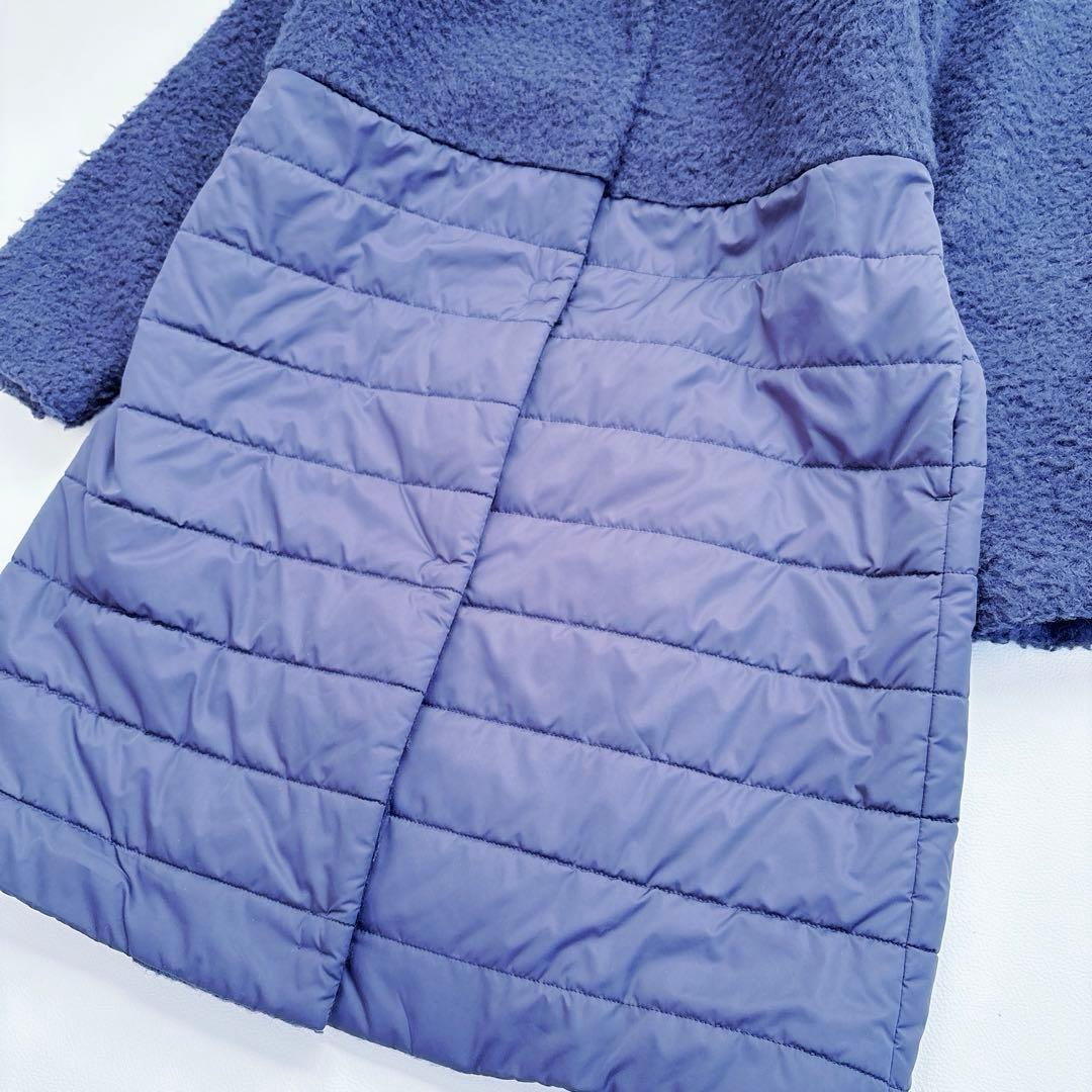 BARNEYS NEWYORK ノーカラー ロングコート カシミヤ M