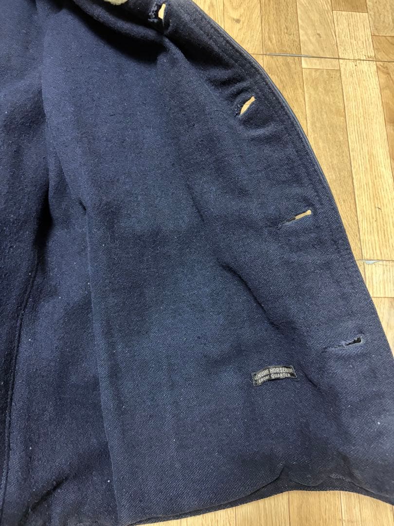 40s シングル レザーカーコート ヴィンテージ 古着 ホースハイド