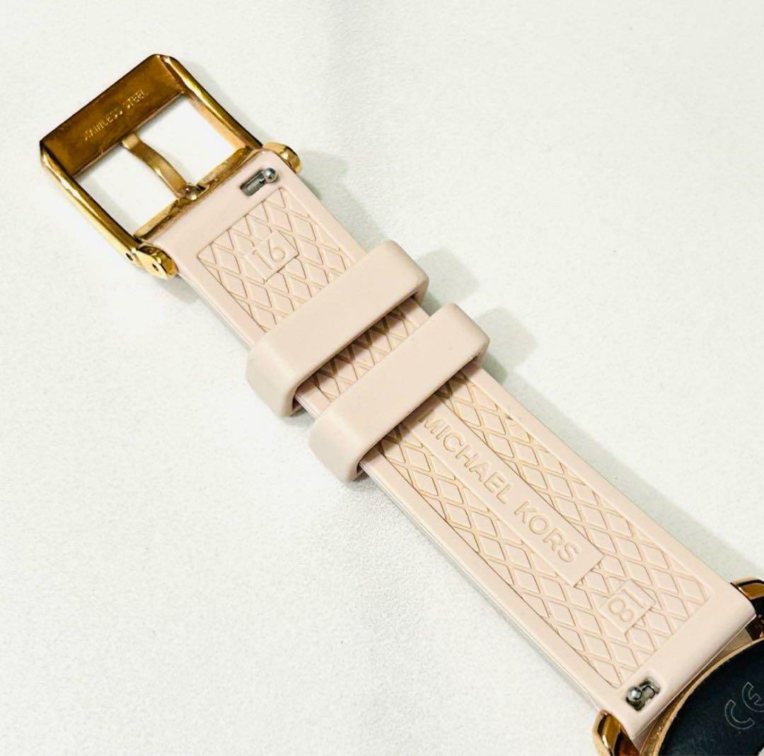 716【MICHAEL KORS】美品／スマートウォッチ用ラバーベルト／ピンク系