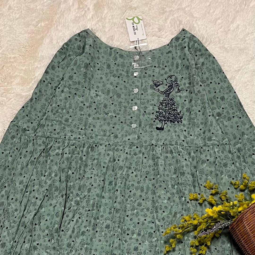 未使用 アズノゥアズオオラカ ハートを届ける女の子OP グリーン サイズ15