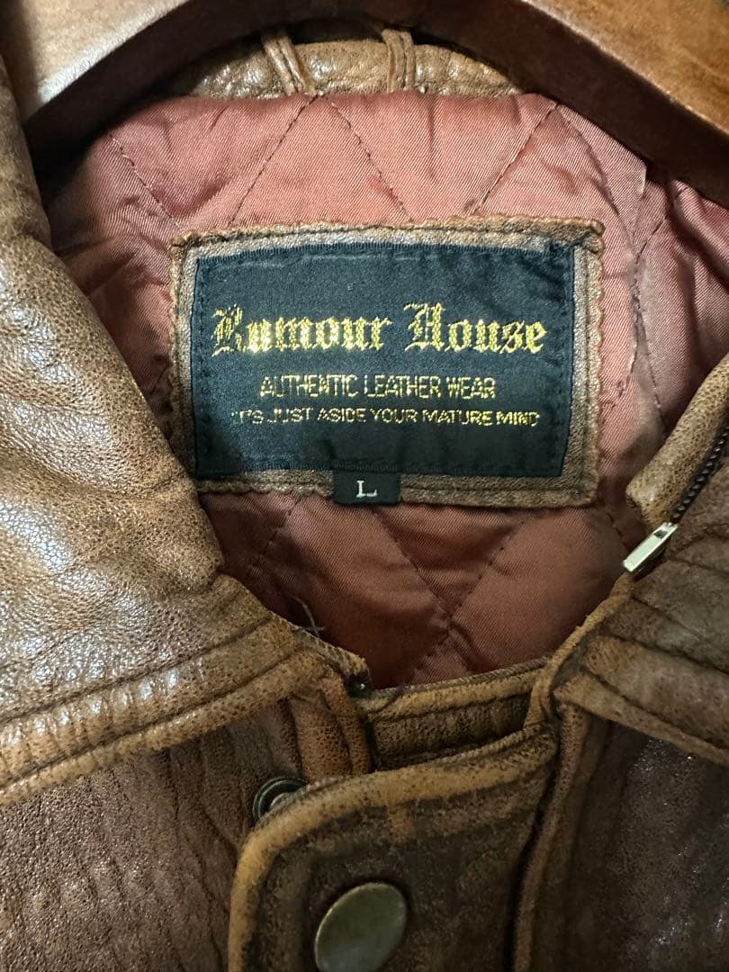 L'amour House 本革 レザージャケット Lサイズ ブラウン