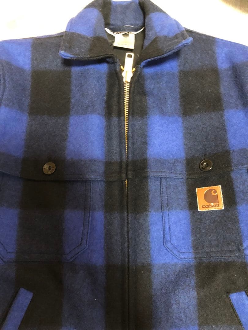 Carhartt フランネルジャケット 青と黒のチェック