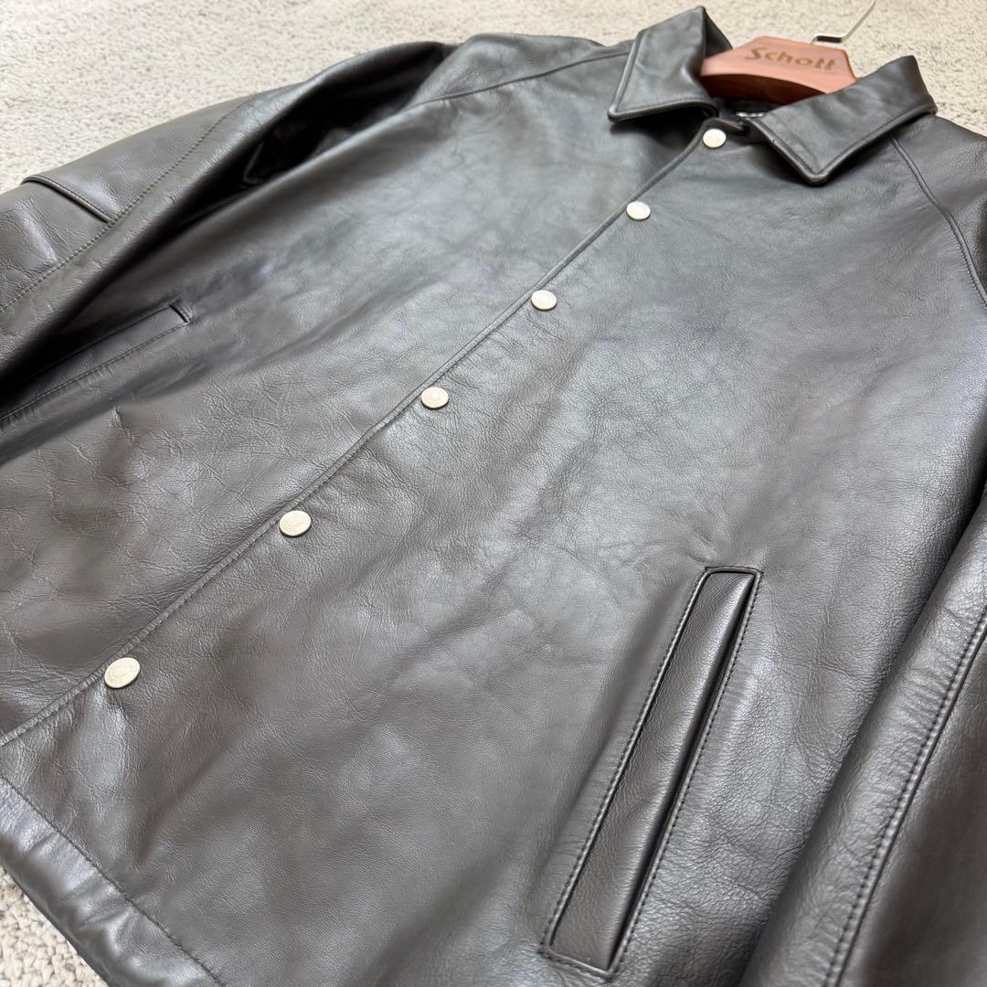 新品 25AW SCHOTT レザーコーチジャケット XL