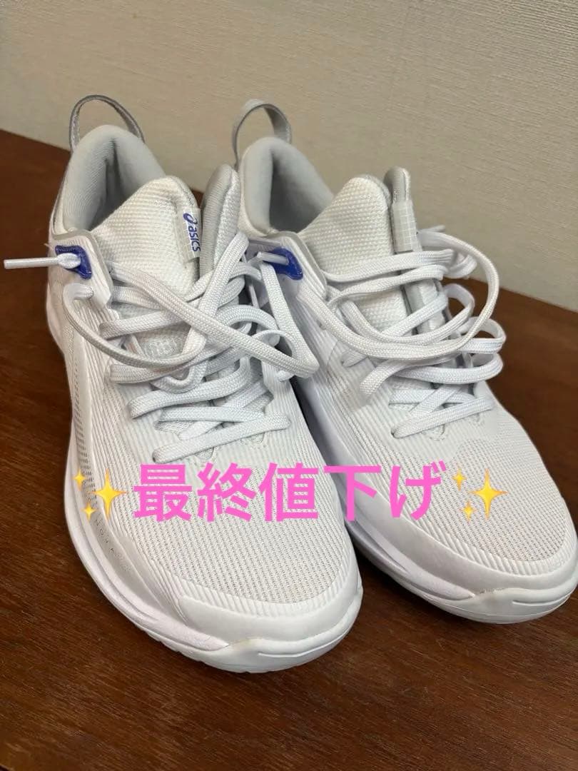 アシックス ホワイト メッシュ シューズ