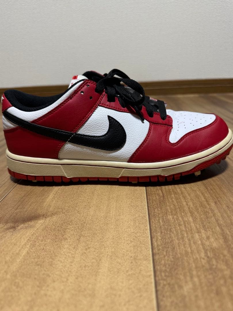 や*】様 【美品】Nike ダンク ゴルフシューズ レッド/ホワイト/ブラック