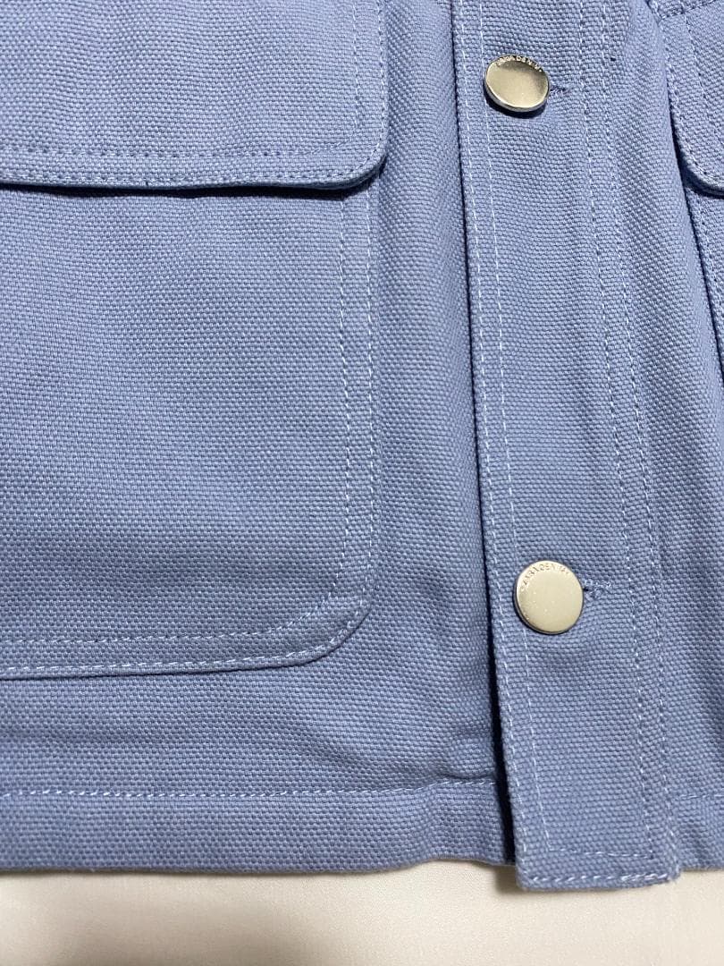 完売品 ザラ コントラストカラーパフジャケット 空色 XS