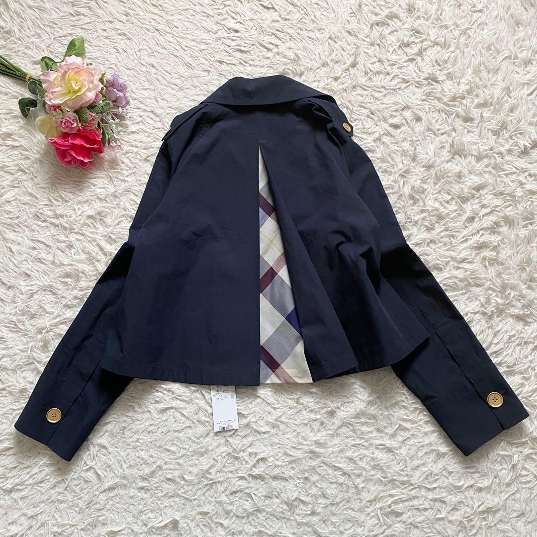 新品タグ付■ブルーレーベルクレストブリッジ　エンザイムシャンブレーショートコート
