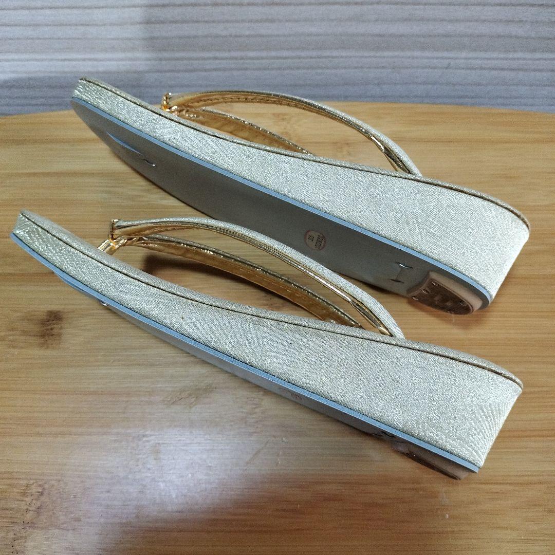 ★新品　和装バッグ、草履（23.5cm） ゴールド