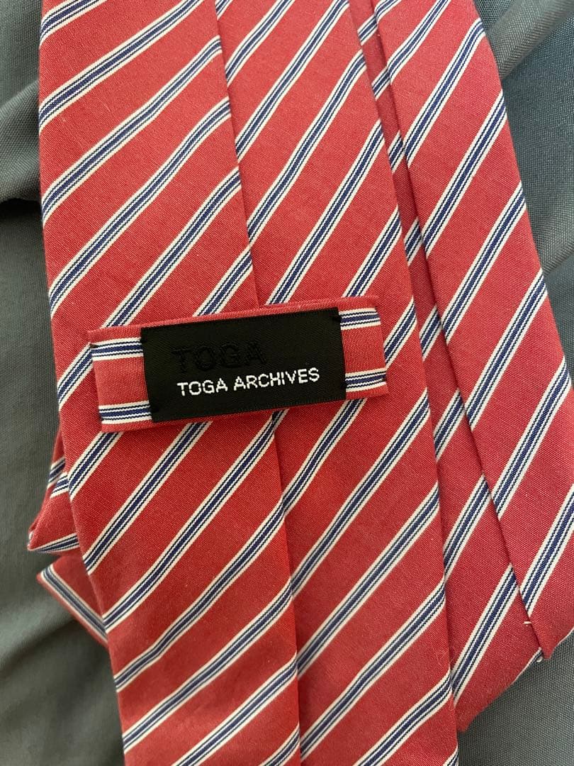 TOGA ストライプ レッド l motif tie ネクタイ