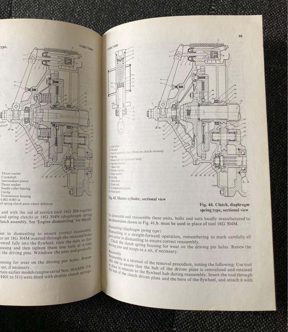洋書 BRITISH LEYLAND 1100/1300 MOTOR MANUALS