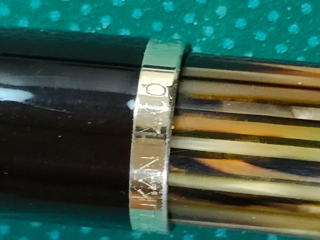 ペリカン　400NN トータス　ブラウン　ストライプ　万年筆　14C F