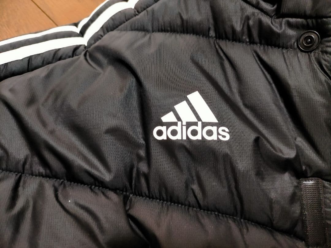 adidas ベンチコート 黒 フード付き【サイズ160】