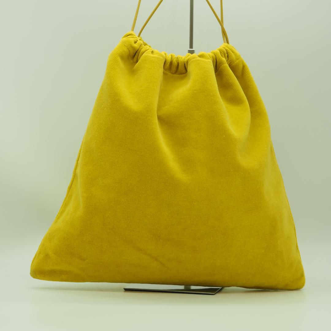 LOEWE ロエベ ドローストリングバッグ イエロー 巾着 ポーチ ミディアム