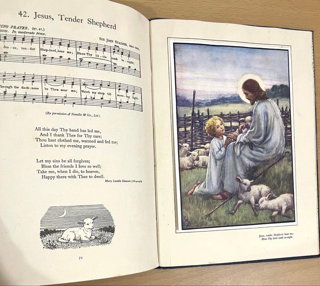 No361 希少 アンティーク 古書 洋書 楽譜 絵本 童謡 聖歌集