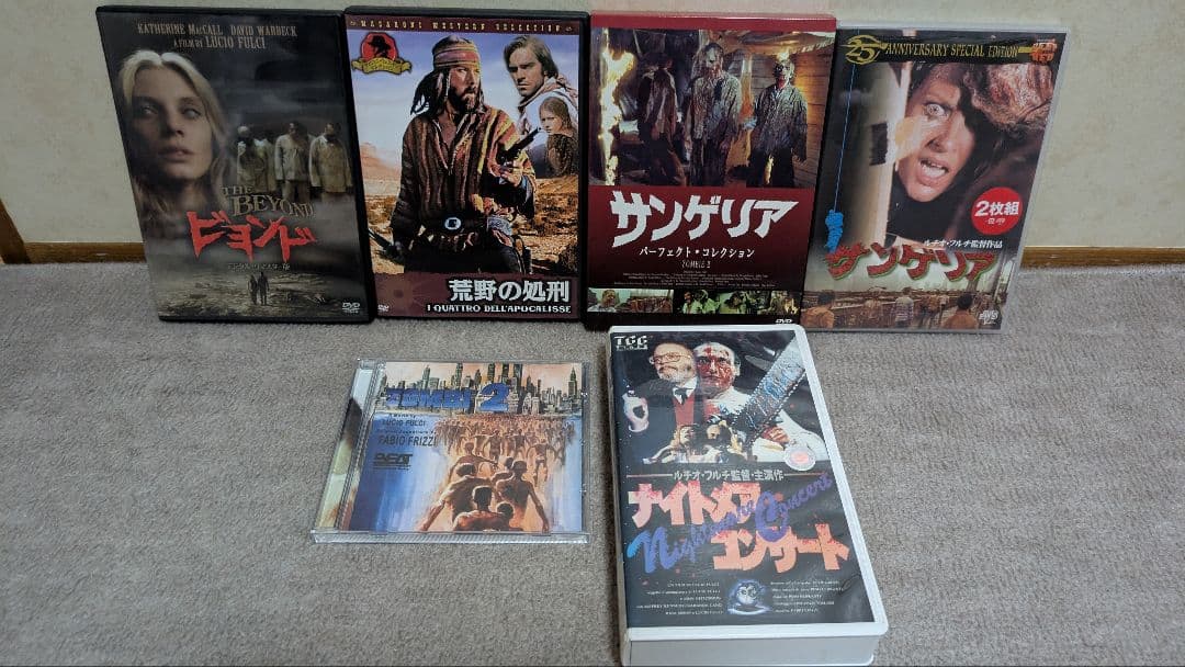 ルチオ・フルチのセット サンゲリア ナイトメアコンサートVHS サントラセット