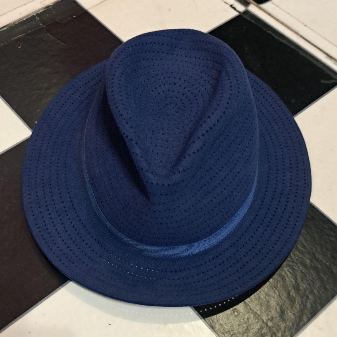 大きなサイズ　Borsalino ラビットファー　中折れパンチングフェルトハット
