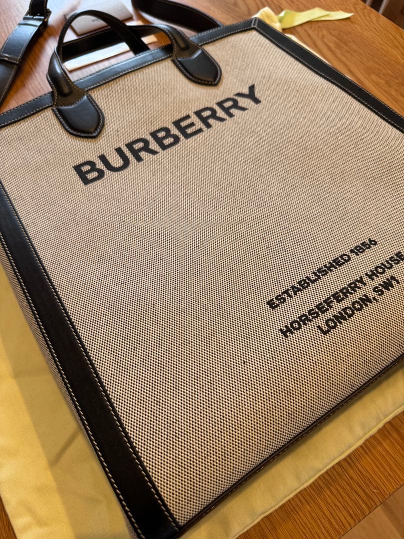【澤部優】BURBERRY トートバッグ キャンバス