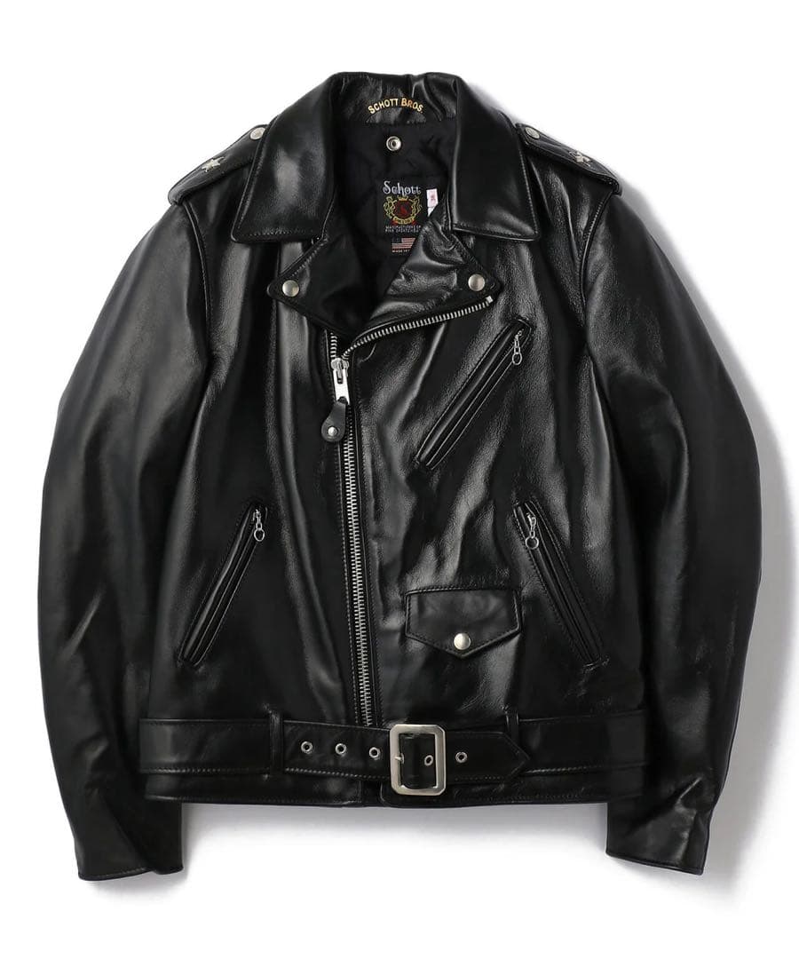 美品 Schott 613UHT ホースハイド ライダースジャケット 38