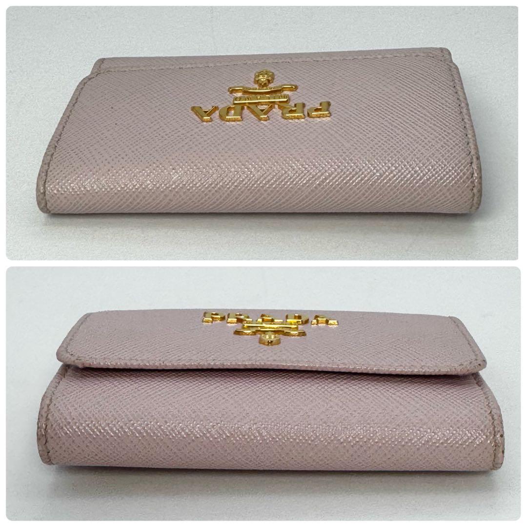 PRADA プラダ サフィアーノレザー 4連キーケース ピンク 桜 レディース