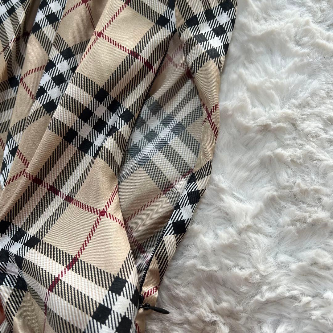 BURBERRY*バーバリーブルーレーベル　ノバチェックドッキングワンピース38