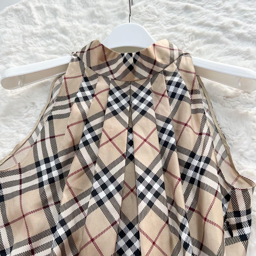 BURBERRY*バーバリーブルーレーベル　ノバチェックドッキングワンピース38